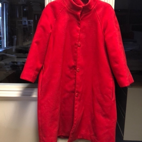 MAX Mara Red Coat Size XL - Picture 2 of 10